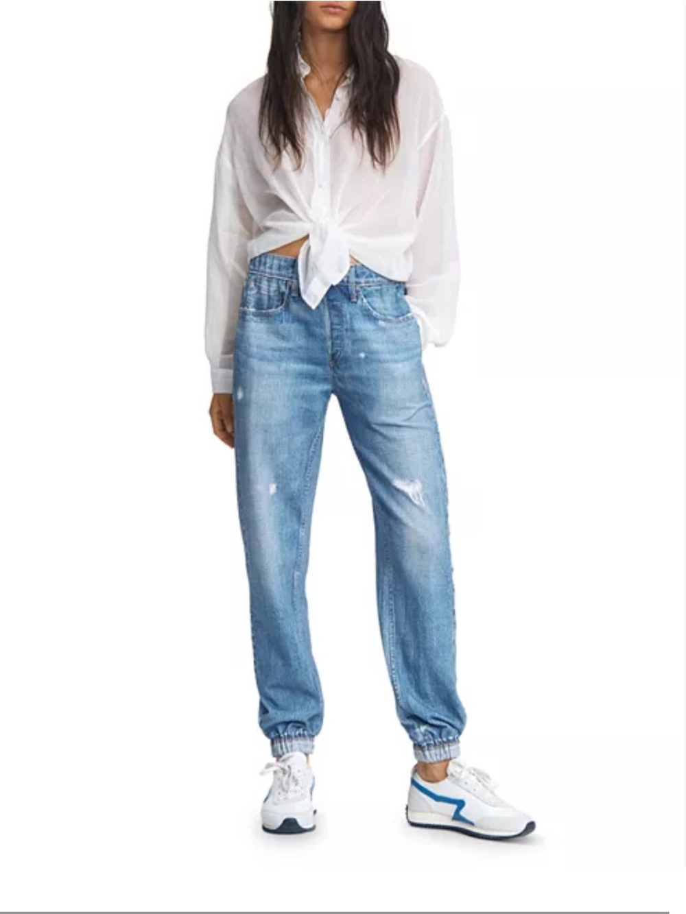 rag & bone Miramar Distressed Denim Print Jogger Sweatpants XS